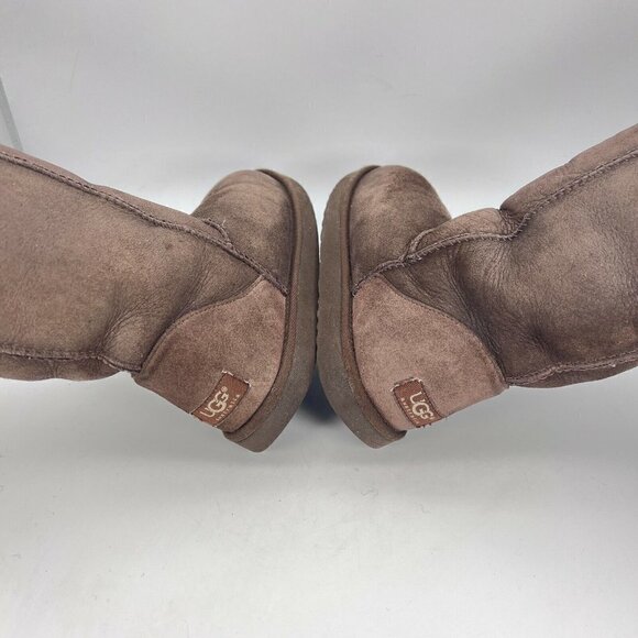 UGG Classic Women Size 8 Tall Winter Snow Boots Brown Mid Calf 5805 - Picture 9 of 11